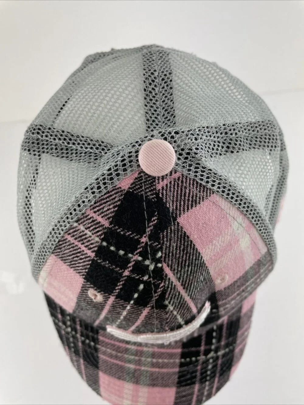 Detroit Red Wings Hat Cap Pink Check Plaid Strap Back New Era Womens